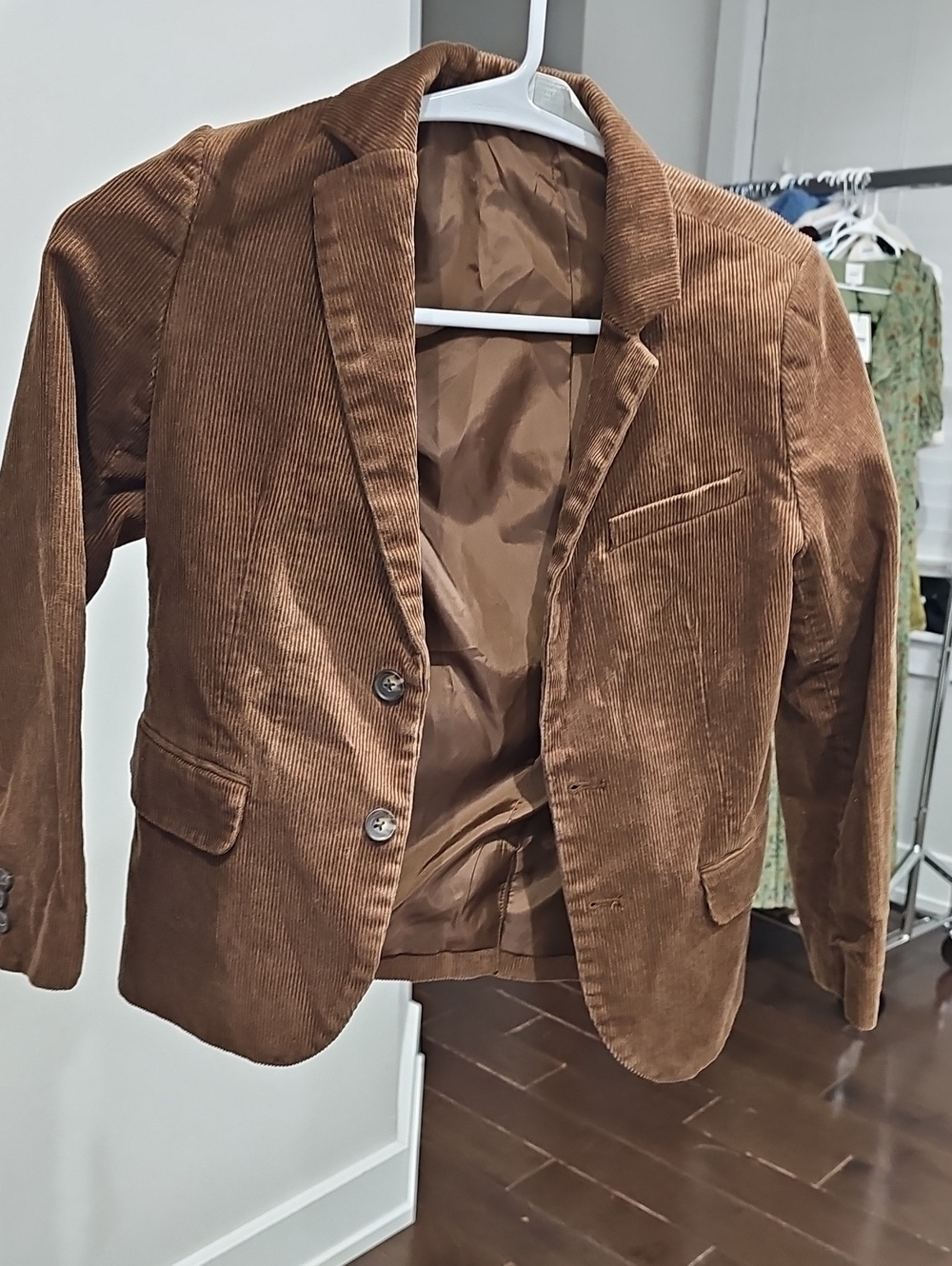 Brown Corduroy Blazer - Kids Casual Tailored Jacket
